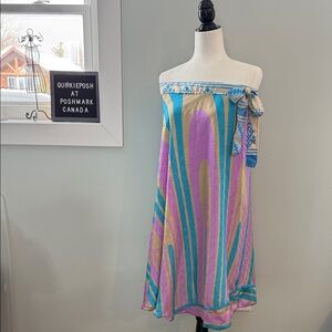 Bohemian 🩵🩷🤎 Dress/Skirt Wrap Reversible & Versatile Easy Care NEW Handmade